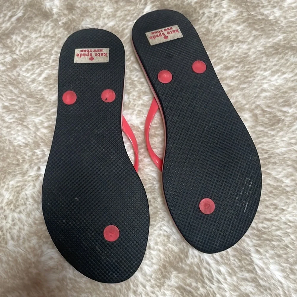 kate spade Pink Flamingo Print Flip Flop Sandals